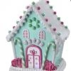 The Christmas Palace 24" PASTEL CANDY GINGRBREAD HOUSE