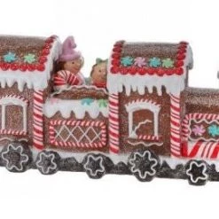 The Christmas Palace 3 FT RESIN CANDY GINGERBREAD TRAIN OVERSIZED DECOR
