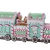 The Christmas Palace 3 FT RESIN PASTEL CANDY GINGERBREAD TRAIN OVERSIZED DECOR