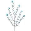The Christmas Palace 29" BLUE CANDY STRIPE CURL BALL SPRAY SET OF 12 Stems & Picks