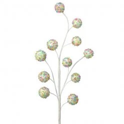The Christmas Palace Stems & Picks 27" MULTI SPRINKLES CANDY BALL SPRAY SET OF 12