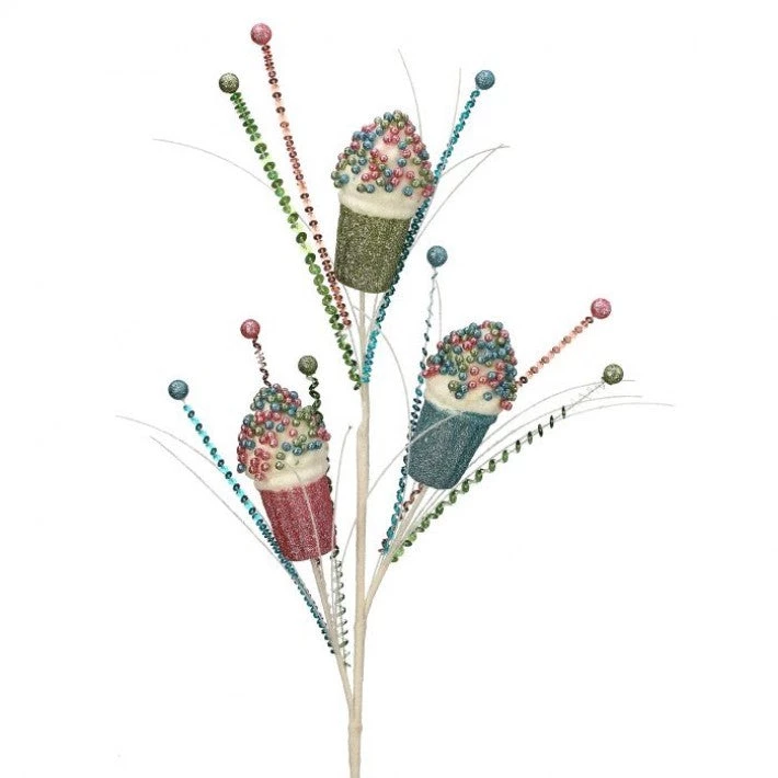 The Christmas Palace 30" MULTI COLOR GLITTER ICE CREAM SPRAY SET OF 6 Stems & Picks 1 The Christmas Palace 30" MULTI COLOR GLITTER ICE CREAM SPRAY SET OF 6 Stems & Picks