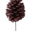 The Christmas Palace 4" LACQUERED PINE CONE PICK SET OF 12