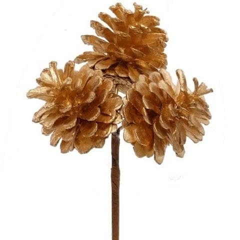 The Christmas Palace 3" PINE CONE PICK X3 SET OF 12 Stems & Picks 1 The Christmas Palace 3" PINE CONE PICK X3 SET OF 12 Stems & Picks