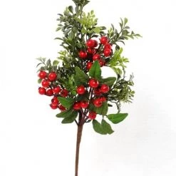 The Christmas Palace 20" BOXWOOD BERRY PICK SET OF 6