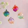 The Christmas Palace Christmas Ornaments GLITTERVILLE STUDIOS 3" HONEY COMB BEE BALL ORNAMENT SET OF 4