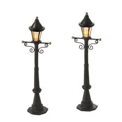 The Christmas Palace Department 56 VILLAGE ACCESSORY UPTOWN STREET LIGHTS PACK OF 2