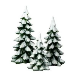 The Christmas Palace VILLAGE ACCESSORY WINTER PINES SET OF 3 Department 56