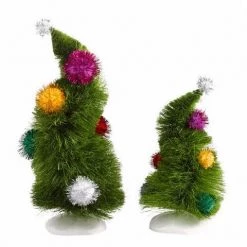 The Christmas Palace GRINCH VILLAGE WONKY TREES SET OF 2