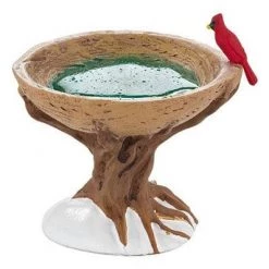 The Christmas Palace VILLAGE ACCESSORY WOODLAND BIRD BATH