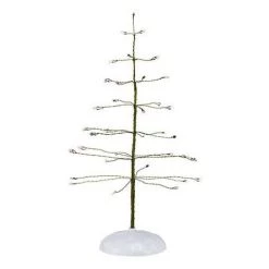 The Christmas Palace VILLAGE ACCESSORY RED & WHITE TWINKLE BRITE TREE