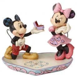 The Christmas Palace Department 56 DISNEY TRADITIONS 5" MICKEY PROPOSES TO MINNIE DISH