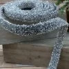 The Christmas Palace 1" X 3YD SILVER TINSEL GARLAND RIBBON