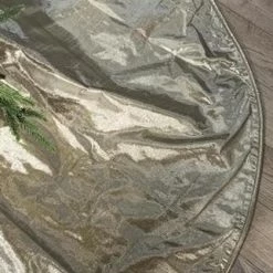 The Christmas Palace 72" CHAMPAGNE METALLIC DUPION TREE SKIRT