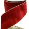 The Christmas Palace Ribbon & Bows 4" X 10YD RED VELVET WITH METALLIC GOLD BACK RIBBON