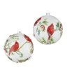 The Christmas Palace Christmas Ornaments 6" CARDINAL BALL ORNAMENTS ASSORTED SET OF 6