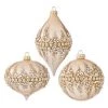 The Christmas Palace 4" CREAM PEARL ORNAMENTS SET OF 12 Christmas Ornaments