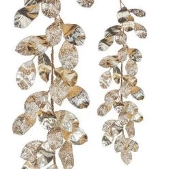 The Christmas Palace 4 FT PEARL JEWELED MAGNOLIA LEAF GARLAND Garlands