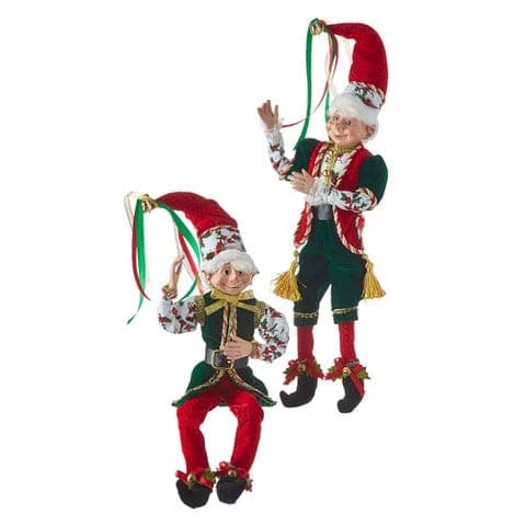 The Christmas Palace 16" RED, GOLD, & GREEN POSABLE ELF ASSORTED SET OF 2 Elves 1 The Christmas Palace 16" RED, GOLD, & GREEN POSABLE ELF ASSORTED SET OF 2 Elves