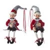 The Christmas Palace Elves 30" POSABLE ELF WITH CHAMPAGNE GLASS ASSORTED SET OF 2