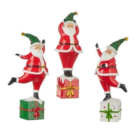 The Christmas Palace 14" DANCING SANTAS ASSORTED SET OF 3 1 The Christmas Palace 14" DANCING SANTAS ASSORTED SET OF 3