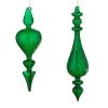The Christmas Palace Christmas Ornaments 11" GREEN FINIAL ORNAMENT ASSORTED SET OF 8