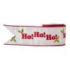 The Christmas Palace 4" X 10YD HO HO HO EMBROIDERED RIBBON Ribbon & Bows