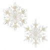 The Christmas Palace 5" GOLD GLITTERED SNOWFLAKES SET OF 12 Christmas Ornaments