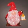 The Christmas Palace Outdoor LED 12" 40 LED COOL WHITE BATTERY OPERATED OUTDOOR GNOME ACRYLIC