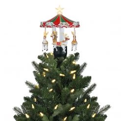 The Christmas Palace Angels & Toppers 11" CAROUSEL ANIMATED TREE TOPPER
