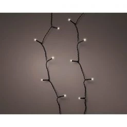 The Christmas Palace CHRISTMAS LIGHTS 60 FT 240 LED WARM WHITE TWINKLE BLACK WIRE BATTERY OPERATED