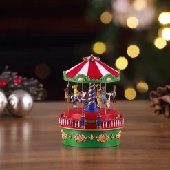 The Christmas Palace Animated Accessories 5" MINI CARNIVAL MUSIC BOX