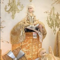 The Christmas Palace 17" MARIE ANTOINETTE SITTING DOLL Golden Empire