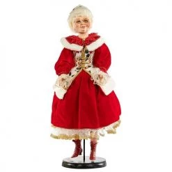 The Christmas Palace 30" HOLLY MRS SANTA CLAUS DOLL WITH STAND