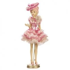 The Christmas Palace Pretty In Pink 26" CANDY RUFFLE DOLL WITH STAND