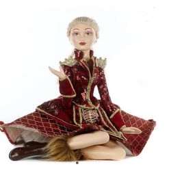 The Christmas Palace Changing Of The Guards 14" NUTCRACKER SITTING LADY DOLL
