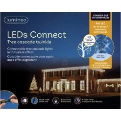 The Christmas Palace 39 FT CASCADE STARTER SET COOL WHITE WITH 6 STRINGS 480 LED LIGHTS TRANSFORMER 5 The Christmas Palace 39 FT CASCADE STARTER SET COOL WHITE WITH 6 STRINGS 480 LED LIGHTS TRANSFORMER