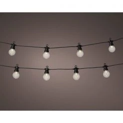 The Christmas Palace CHRISTMAS LIGHTS 31 FT STARTER SET WARM WHITE MILKY PARTY CONNECT 1 STRING OF 20 BULBS