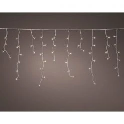 The Christmas Palace 24 FT ICICLE STARTER SET WARM WHITE WITH 1 STRING OF 250 LED LIGHTS CHRISTMAS LIGHTS