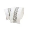 The Christmas Palace Ribbon & Bows 4" X 5YD WHITE & SILVER ROYAL VINE RIBBON