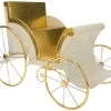 The Christmas Palace MARK ROBERTS 23" X 17.5" WHITE & GOLD CARRIAGE Sleighs & Ladders