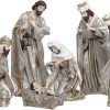 The Christmas Palace Nativity & Stables MARK ROBERTS 16" PLATINUM NATIVITY SCENE SET OF 6