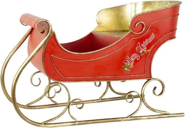 The Christmas Palace MARK ROBERTS 34" X 23" SANTA'S RED SLEIGH Sleighs & Ladders 1 The Christmas Palace MARK ROBERTS 34" X 23" SANTA'S RED SLEIGH Sleighs & Ladders