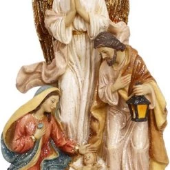 The Christmas Palace MARK ROBERTS 9.5" HOLY FAMILY WITH ANGEL Nativity & Stables