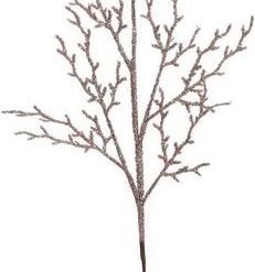 The Christmas Palace MARK ROBERTS 35" PINK GLITTER CORAL SPRAY SET OF 12 Stems & Picks