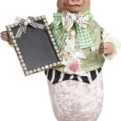 The Christmas Palace MARK ROBERTS 19" SERVER PIG WITH CHALKBOARD