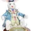 The Christmas Palace Easter MARK ROBERTS 15" RABBIT WITH GLASS BOWL