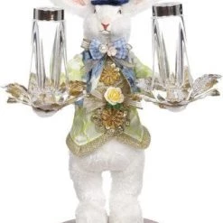 The Christmas Palace MARK ROBERTS 11" RABBIT WITH SALT AND PEPPER SHAKER