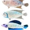 The Christmas Palace MARK ROBERTS 9" GLITTERED FISH ORNAMENT ASSORTED SET OF 3 Christmas Ornaments