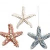 The Christmas Palace MARK ROBERTS 3-7" STARFISH ORNAMENTS ASSORTED SET OF 3 Christmas Ornaments